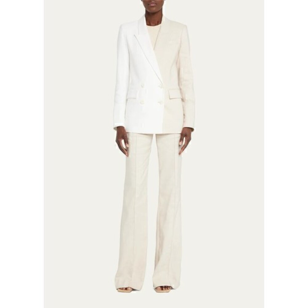 Veronica Beard Two Toned Linen Braeton Dickey Jacket Size 4 NWT